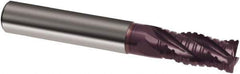 Guhring - 25mm, 45mm LOC, 25mm Shank Diam, 121mm OAL, 5 Flute, Solid Carbide Square End Mill - Single End, FIREX Finish, Spiral Flute, 30° Helix, Right Hand Cut, Right Hand Flute, Series 3887 - Eagle Tool & Supply