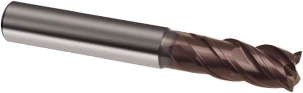 Guhring - 20mm, 38mm LOC, 20mm Shank Diam, 104mm OAL, 4 Flute, Solid Carbide Square End Mill - Single End, TiAlN Finish, Spiral Flute, 40/42° Helix, Centercutting, Right Hand Cut, Right Hand Flute, Series 3895 - Eagle Tool & Supply