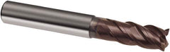 Guhring - 12mm, 26mm LOC, 12mm Shank Diam, 83mm OAL, 4 Flute, Solid Carbide Square End Mill - Single End, TiAlN Finish, Spiral Flute, 40/42° Helix, Centercutting, Right Hand Cut, Right Hand Flute, Series 3895 - Eagle Tool & Supply