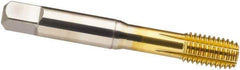 Guhring - 3/8-24 UNF 2BX H7/H8 Thread Limit Bottoming Thread Forming Tap - Cobalt, TiN Finish, 2.941" OAL, Series 3972 - Eagle Tool & Supply