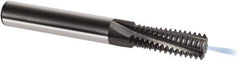 Guhring - 5/16-18 UNC, 0.2402" Cutting Diam, 3 Flute, Solid Carbide Helical Flute Thread Mill - Internal Thread, 17.6mm LOC, 64mm OAL, 8mm Shank Diam - Eagle Tool & Supply