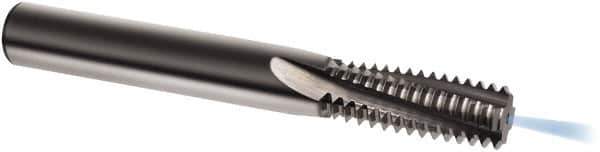Guhring - 1/2-13 UNC, 0.3917" Cutting Diam, 4 Flute, Solid Carbide Helical Flute Thread Mill - Internal Thread, 28.3mm LOC, 74mm OAL, 10mm Shank Diam - Eagle Tool & Supply