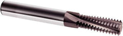 Guhring - 5/8-18 UNF, 0.496" Cutting Diam, 4 Flute, Solid Carbide Helical Flute Thread Mill - Internal Thread, 1.307" LOC, 3-3/4" OAL, 1/2" Shank Diam - Eagle Tool & Supply