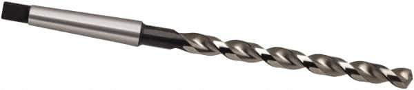 Guhring - 15mm, 2MT 130° Point High Speed Steel Taper Shank Drill Bit - Oxide Finish, 147mm Flute Length, 245mm OAL, Parabolic Flute, Series 551 - Eagle Tool & Supply