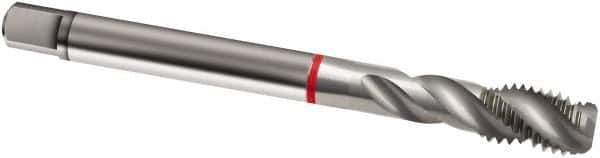 Guhring - M22x1.50 Metric Fine 5 Flute 6H Modified Bottoming Spiral Flute Tap - Cobalt, Bright Finish, 125mm OAL, Right Hand Flute, Right Hand Thread, D6/D7, Series 835 - Eagle Tool & Supply