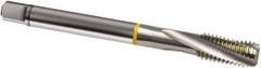 Guhring - M8x1.00 Metric Fine 3 Flute 6H Modified Bottoming Spiral Flute Tap - Cobalt, Bright Finish, 90mm OAL, Right Hand Flute, Right Hand Thread, D4/D5, Series 833 - Exact Industrial Supply