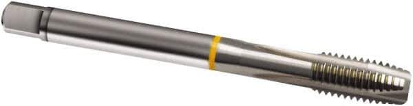 Guhring - M10x1.00 Metric Fine, 3 Flute, Bright Finish, Cobalt Spiral Point Tap - Plug Chamfer, Right Hand Thread, 90mm OAL, 6H Class of Fit, Series 827 - Exact Industrial Supply