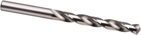 Guhring - Letter M 118° Solid Carbide Jobber Drill - Bright Finish, Right Hand Cut, Spiral Flute, 109mm OAL, Faceted Point - Eagle Tool & Supply