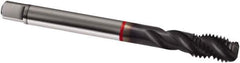 Guhring - M24x3.00 Metric 5 Flute 6H Modified Bottoming Spiral Flute Tap - Cobalt, TiCN Finish, 160mm OAL, Right Hand Flute, Right Hand Thread, D7/D8, Series 1917 - Eagle Tool & Supply