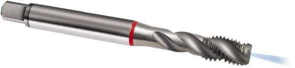 Guhring - M10x1.50 Metric 3 Flute 6H Modified Bottoming Spiral Flute Tap - Cobalt, Bright Finish, 100mm OAL, Right Hand Flute, Right Hand Thread, D4/D5, Series 1894 - Exact Industrial Supply