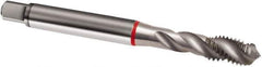 Guhring - M2.6x0.45 Metric 3 Flute 6H Modified Bottoming Spiral Flute Tap - Cobalt, Bright Finish, 50mm OAL, Right Hand Flute, Right Hand Thread, D2/D3, Series 811 - Exact Industrial Supply