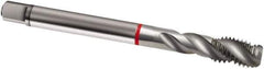 Guhring - M24x3.00 Metric 5 Flute 6H Modified Bottoming Spiral Flute Tap - Cobalt, Bright Finish, 160mm OAL, Right Hand Flute, Right Hand Thread, D7/D8, Series 823 - Eagle Tool & Supply