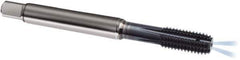 Guhring - M6x1.00 Metric 6HX D8/D9 Thread Limit Modified Bottoming Thread Forming Tap - Powdered Metal High Speed Steel, AlCrN Finish, 80mm OAL, Series 1717 - Eagle Tool & Supply