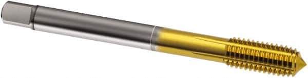 Guhring - 1/2-20 UNF 2BX H8/H9 Thread Limit Modified Bottoming Thread Forming Tap - Cobalt, TiN Finish, 100mm OAL, Series 1585 - Eagle Tool & Supply