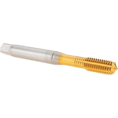 Guhring - 3/8-16 UNC 2BX H8/H9 Thread Limit Modified Bottoming Thread Forming Tap - Cobalt, TiN Finish, 100mm OAL, Series 1582 - Exact Industrial Supply