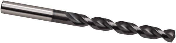 Guhring - 4.9mm 130° Cobalt Jobber Drill - TiCN Finish, Right Hand Cut, Parabolic Flute, 86mm OAL, Cone Relief Point - Eagle Tool & Supply