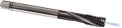 Guhring - M12x1.75 Metric 3 Flute 6HX Modified Bottoming Spiral Flute Tap - Cobalt, TiCN Finish, 110mm OAL, Right Hand Flute, Right Hand Thread, D5/D6, Series 1194 - Eagle Tool & Supply