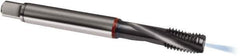 Guhring - M6x1.00 Metric 3 Flute 6HX Modified Bottoming Spiral Flute Tap - Cobalt, TiCN Finish, 80mm OAL, Right Hand Flute, Right Hand Thread, D4/D5, Series 1188 - Eagle Tool & Supply