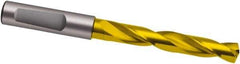 Guhring - 16.3mm 140° Solid Carbide Jobber Drill - TiN Finish, Right Hand Cut, Spiral Flute, 143mm OAL, SU Point - Eagle Tool & Supply