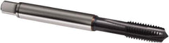 Guhring - #8-32 UNC, 3 Flute, TiCN Finish, Powdered Metal Spiral Point Tap - Plug Chamfer, Right Hand Thread, 63mm OAL, 3BX Class of Fit, Series 1059 - Exact Industrial Supply