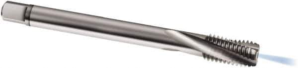Guhring - M18x1.50 Metric Fine 4 Flute 6H Modified Bottoming Spiral Flute Tap - Solid Carbide, Bright Finish, 110mm OAL, Right Hand Flute, Right Hand Thread, D4/D5, Series 978 - Eagle Tool & Supply