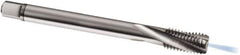 Guhring - M12x1.50 Metric Fine 3 Flute 6H Modified Bottoming Spiral Flute Tap - Solid Carbide, Bright Finish, 100mm OAL, Right Hand Flute, Right Hand Thread, D5/D6, Series 978 - Eagle Tool & Supply