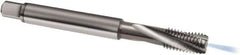 Guhring - M3x0.50 Metric 3 Flute 6H Modified Bottoming Spiral Flute Tap - Solid Carbide, Bright Finish, 56mm OAL, Right Hand Flute, Right Hand Thread, D2/D3, Series 971 - Eagle Tool & Supply