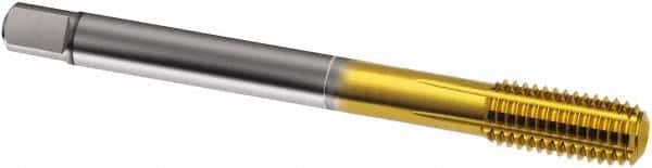 Guhring - M14x1.00 Metric Fine 6HX D8/D9 Thread Limit Modified Bottoming Thread Forming Tap - Cobalt, TiN Finish, 100mm OAL, Series 927 - Eagle Tool & Supply
