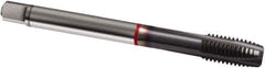 Guhring - M10x1.50 Metric, 3 Flute, TiCN Finish, Cobalt Spiral Point Tap - Plug Chamfer, Right Hand Thread, 100mm OAL, 6H Class of Fit, Series 1915 - Exact Industrial Supply