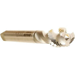 Emuge - M42x4.50 Metric 5 Flute 6H Modified Bottoming Spiral Flute Tap - Cobalt, Bright Finish, 200mm OAL, Right Hand Flute, Right Hand Thread, Series Enorm - Exact Industrial Supply