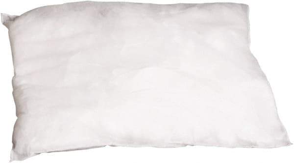 PRO-SAFE - 9 Inch Long x 9 Inch Wide x 2 Inch High, White Sorbent Pillow - 15 Gallon Capacity, Oil Only - Eagle Tool & Supply