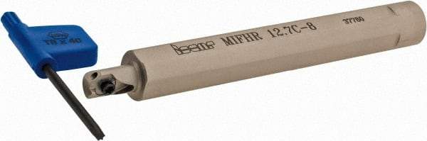 Iscar - MIFH, Internal, Right Hand, 0.492" Max Depth of Cut, Indexable Grooving Tool Holder - MI.R 10.., MI.R 8.. Insert Compatibility, 1/2" Shank Width, 4.03" OAL, Through Coolant - Eagle Tool & Supply