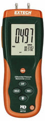 Extech - 2 Max psi, 0.3% FS% Accuracy, Differential Pressure Manometer - -1 to 0.5 Maximum PSI, -13.85 to 13.85 Inch Water Column - Eagle Tool & Supply