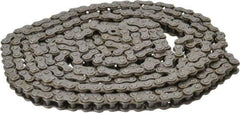 Browning - 3/8" Pitch, ANSI 35, Single Strand Roller Chain - Chain No. 35, 10 Ft. Long, 1/5" Roller Diam, 3/16" Roller Width - Eagle Tool & Supply