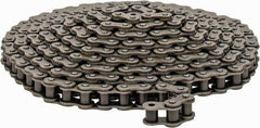 Browning - 1/2" Pitch, ANSI 40, Single Strand Roller Chain - Chain No. 40, 10 Ft. Long, 5/16" Roller Diam, 5/16" Roller Width - Eagle Tool & Supply