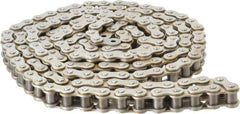 Browning - 3/4" Pitch, ANSI 60, Single Strand Roller Chain - Chain No. 60, 10 Ft. Long, 15/32" Roller Diam, 1/2" Roller Width - Eagle Tool & Supply