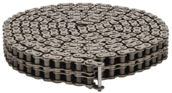 Browning - 1/2" Pitch, ANSI 40-2, Double Strand Roller Chain - Chain No. 40-2, 10 Ft. Long, 5/16" Roller Diam, 5/16" Roller Width - Eagle Tool & Supply