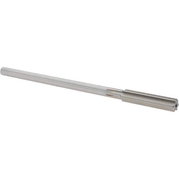 Alvord Polk - 0.392" High Speed Steel 6 Flute Chucking Reamer - Straight Flute, 0.3105" Straight Shank, 1-3/4" Flute Length, 7" OAL - Eagle Tool & Supply