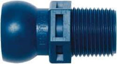 Loc-Line - 1/2" Hose ID, Male to Female Coolant Hose Connector - 3/8 BSPT, For Loc-Line Modular Hose Systems - Eagle Tool & Supply