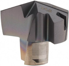 Iscar - Series ICM, 0.965" Diam Grade IC908 140° Replaceable Drill Tip - Carbide, TiAlN Finish, 24 Seat Size, Through Coolant - Eagle Tool & Supply