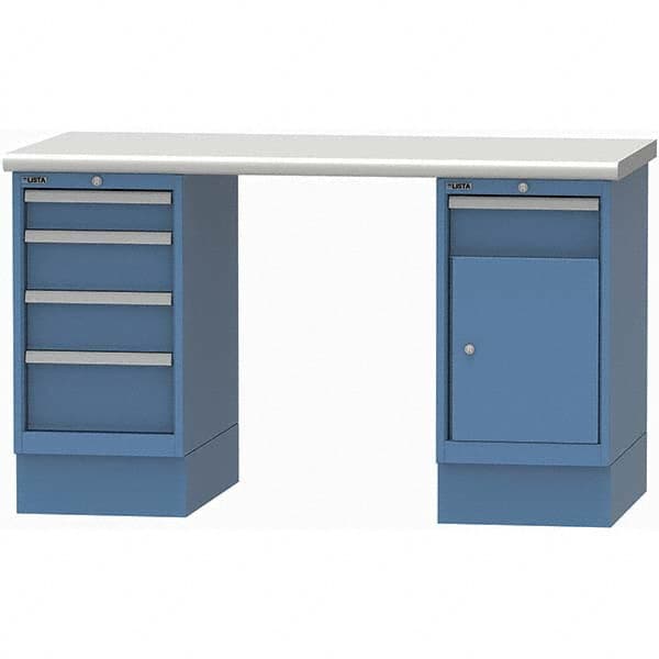 LISTA - Stationary Work Benches, Tables Type: Workstation Top Material: Plastic Laminate - Eagle Tool & Supply