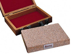 Starrett - 12" Long x 8" Wide x 2" Thick, Granite Inspection Surface Plate - 0.0001" Unilateral Tolerance, Includes NIST Traceability Certificate - Eagle Tool & Supply