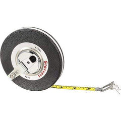 Starrett - 50' x 3/8" Yellow Blade Tape Measure - 1/16" Graduation, L3 Graduation Style, Black Case - Eagle Tool & Supply