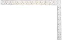Starrett - 24" Blade Length x 2" Blade Width, 16" Base Length x 1-1/2" Base Width Steel Square - 2 Inch Wide Blade, 1-1/2 Inch Wide Base - Eagle Tool & Supply