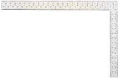 Starrett - 24" Blade Length x 2" Blade Width, 16" Base Length x 1-1/2" Base Width Steel Square - 2 Inch Wide Blade, 1-1/2 Inch Wide Base - Eagle Tool & Supply