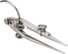 Starrett - 6 Inch Leg, Spring Joint, Steel, Polished, Divider - 8 Inch Max Measurement, 200mm Max Measurement, with Quick Nut Adjustment - Eagle Tool & Supply
