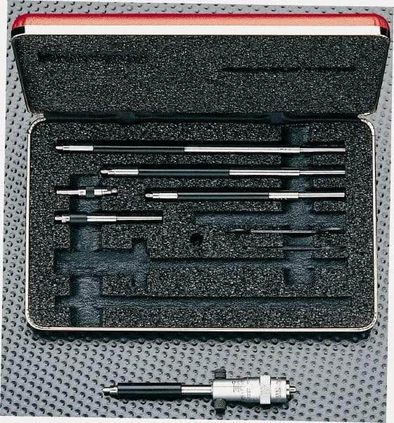 Starrett - 200 to 800mm, Friction Thimble, Mechanical, Interchangeable Rod Micrometer - 0.01mm Graduation, Accurate Up to 0.003 at 25mm, 25mm Travel, 4 Rods - Eagle Tool & Supply