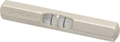 Starrett - 2-1/2 Inch Long, Horizontal, Tubular and Pocket Level - Satin Nickel-Plated, 1 Vial - Eagle Tool & Supply