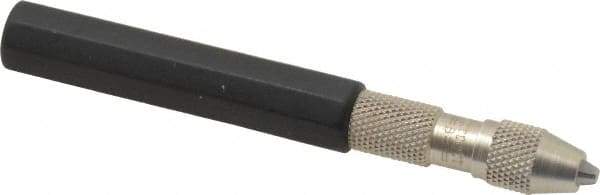Starrett - 5" Long, 0.062" Capacity, Pin Vise - 5" Long, 1/2" Body Diam 0.03" Min Capacity - Eagle Tool & Supply