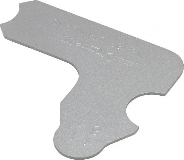 Starrett - 11/64 Inch Radius Gage - Satin Chrome Finish, Stainless Steel - Eagle Tool & Supply